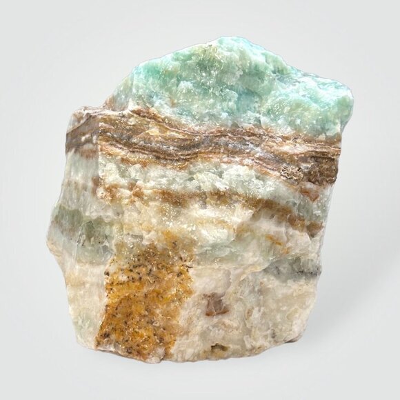 Large Caribbean Calcite, Rough Crystal Freeform, Pistachio Calcite, Raw Stone - Picture 13 of 16